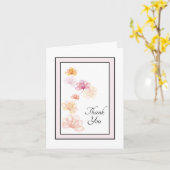 Blume im Schwarzen Rahmen Beileid Vielen Dank Karte (Gelbe Blume)