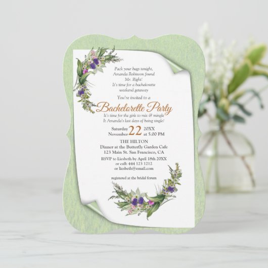 Blume im Sommer Einladung (Stehend Vorderseite)