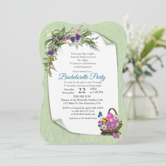 Blume im Sommer Einladung (Stehend Vorderseite)