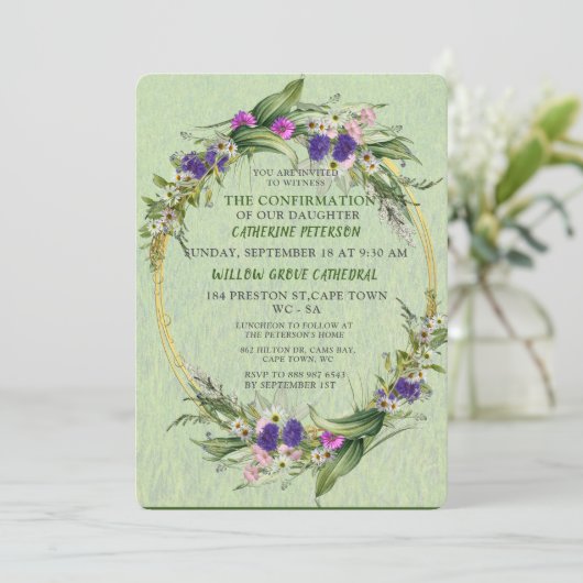 Blume im Sommer Einladung (Stehend Vorderseite)