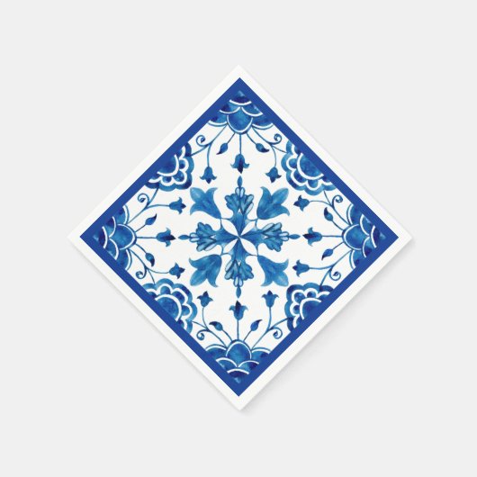 Blume im Sommer im Mittelmeer Serviette (Ecke)
