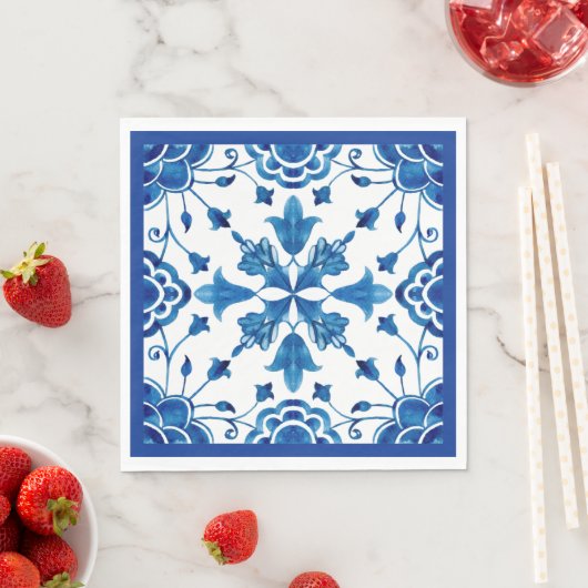 Blume im Sommer im Mittelmeer Serviette (Beispiel)