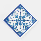 Blume im Sommer im Mittelmeer Serviette (Ecke)