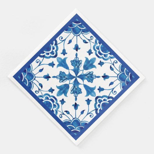 Blume im Sommer im Mittelmeer Serviette (Ecke)