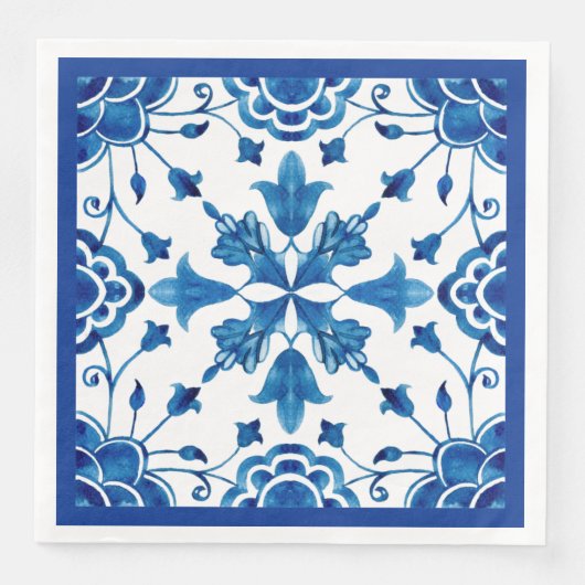 Blume im Sommer im Mittelmeer Serviette (Vorderseite)