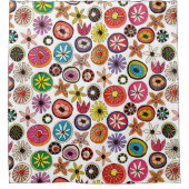 Blume im Sommer mehrweiß Duschvorhang (Vorderseite)