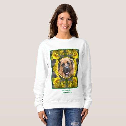 Blume im Sonnenschein erstellen Ihr eigenes Foto f Sweatshirt (Vorne ganz)