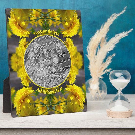 Blume im Sonnenschein geben Sie Ihr Foto Fotoplatte (Seite)