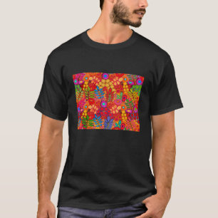 Blume im sonnigen Garten - Rotes Gelb T-Shirt