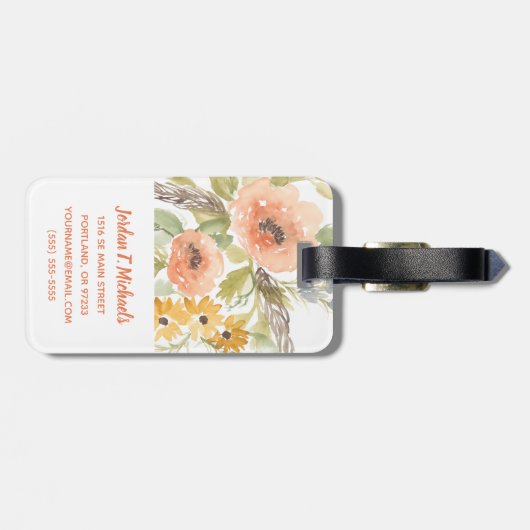 Blume im Spätsommer I Gepäckanhänger (Rückseite horizontal)