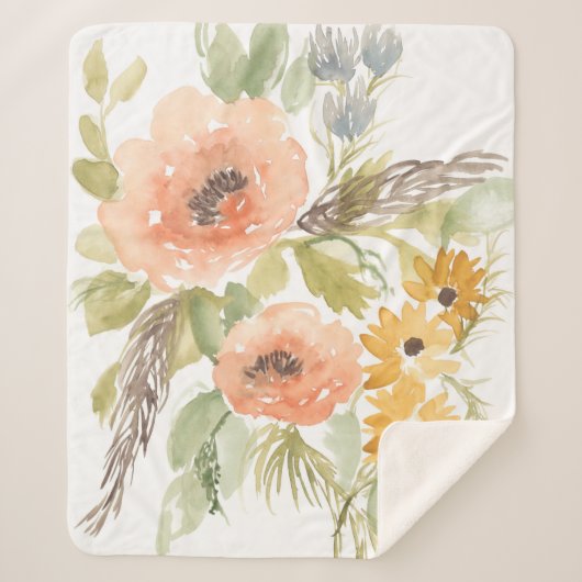 Blume im Spätsommer I Sherpadecke (Vorderseite)