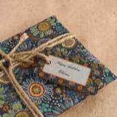 Blume im Stil der Aborigine-Kunst Hochglanzpapier Geschenkpapier