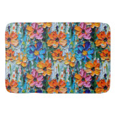 Blume im Stildach von Impasto Badematte (Vorderseite)