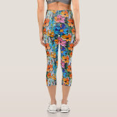 Blume im Stildach von Impasto Capri Leggings (Rückseite)