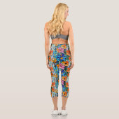 Blume im Stildach von Impasto Capri Leggings (Rückseite)
