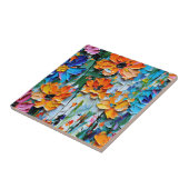 Blume im Stildach von Impasto Fliese (Seite)