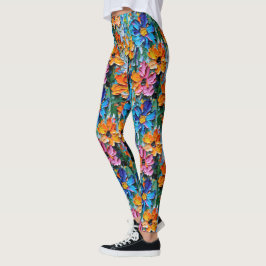 Blume im Stildach von Impasto Leggings