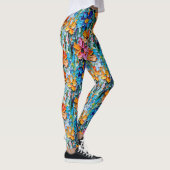 Blume im Stildach von Impasto Leggings (Rechts)