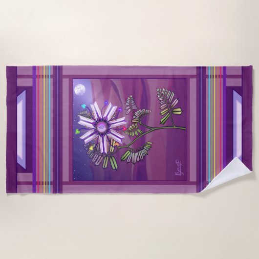 Blume im Strandtuch der Wüste (Vorderseite)