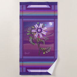 Blume im Strandtuch der Wüste