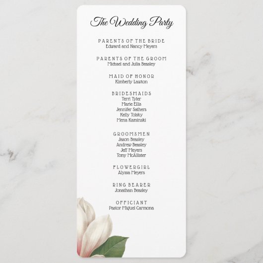 Blume im südlichen Magnolien | Weiß Programm (Rückseite)