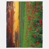 BLUME IM SUNSET FLEECEDECKE (Vorderseite)