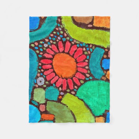 Blume im Tal, Klee Fleecedecke (Vorderseite)