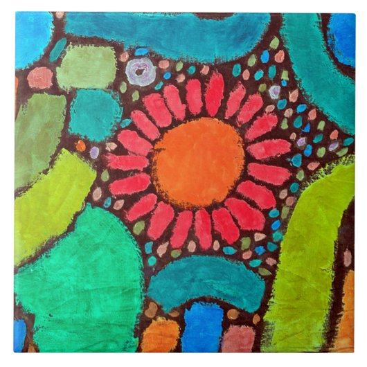 Blume im Tal, Klee Fliese (Vorderseite)