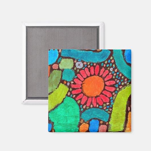 Blume im Tal, Klee Magnet (Vorderseite/Rückseite)