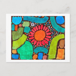 Blume im Tal, Klee Postkarte