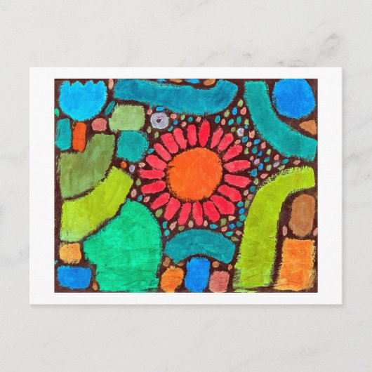 Blume im Tal, Klee Postkarte (Vorderseite)