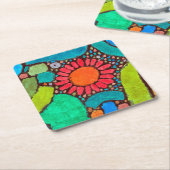 Blume im Tal, Klee Rechteckiger Pappuntersetzer (angewinkelt)