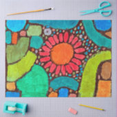 Blume im Tal, Klee Seidenpapier (Basteln)