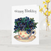 Blume im Teacon Vintag Art Karte (Gelbe Blume)