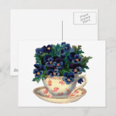 Blume im Teacon Vintag Art Postkarte (Vorne/Hinten)