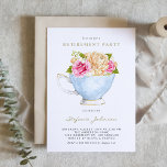 Blume im Teacup-Party für die Altersversorgung Einladung<br><div class="desc">Begleiten Sie uns zu einem Tee-Party! Mit dieser individuell gestaltbaren Party Einladung laden Familie und Freunde zu Ihrer Veranstaltung ein. Es zeigt Aquarellbilder eines Teacup mit einem Rose-Bouquet. Personalisieren Sie diese,  indem Sie Ihre Daten hinzufügen. Diese blumengeschmückte Party Einladung eignet sich hervorragend für Frühjahr- und Gartenveranstaltungen.</div>