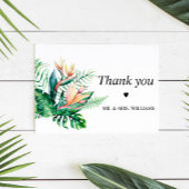 Blume im tropischen Grünen Dankeskarte