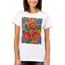 Blume im ukrainischen Petrykivsky Style T - Shirt