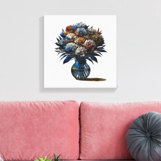 Blume im Vase Leinwanddruck (Insitu (Wohnzimmer))