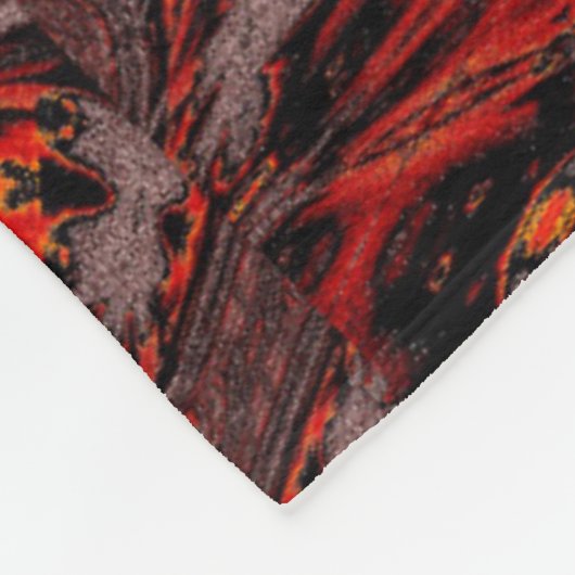 Blume im Velvet 1 Fleecedecke (Ecke)