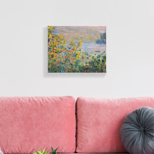 Blume im Vétheuil - Claude Monet Leinwanddruck (Insitu (Wohnzimmer))