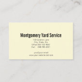 Blume im Vintagen Gardner-Beruf Visitenkarte (Rückseite)