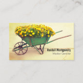 Blume im Vintagen Gardner-Beruf Visitenkarte (Vorderseite)