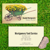 Blume im Vintagen Gardner-Beruf Visitenkarte