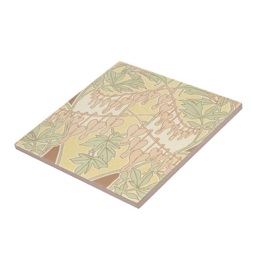 Blume im Vintagen Jugendstil Fliese (Seite)