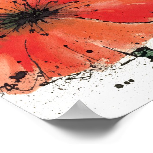 Blume im Vollblut Poster (Ecke)