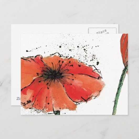 Blume im Vollblut Postkarte (Vorne/Hinten)