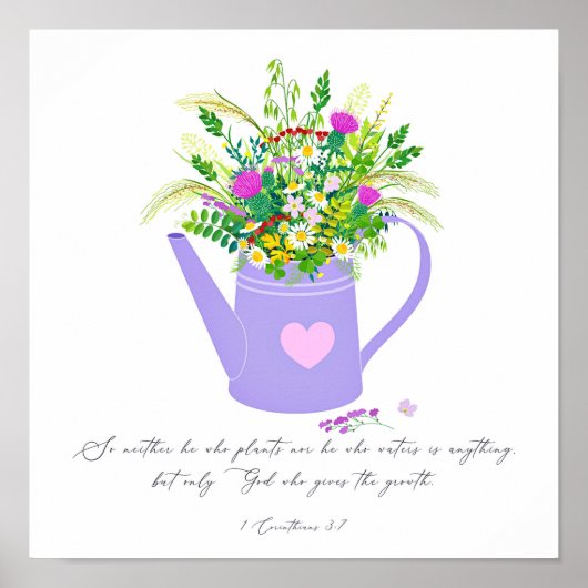 Blume im Wasser kann Gott geben das Wachstum Poster (Vorne)
