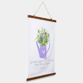 Blume im Wasser kann Gott geben das Wachstum Wandteppich Mit Holzrahmen (Gewinkelt)