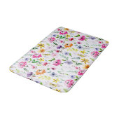 Blume im Wasser Pastellfarben Badematte (Schrägansicht)